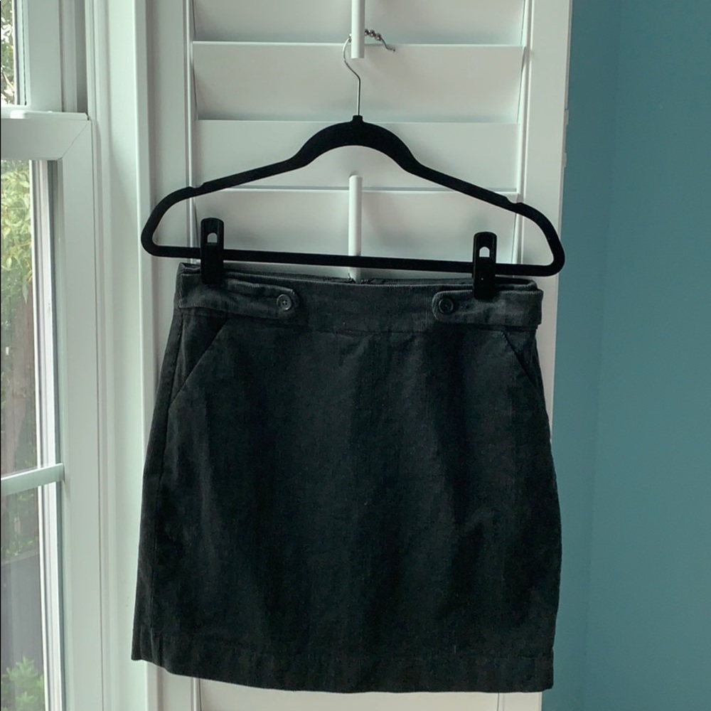 Gray Fall Skirt with Pockets